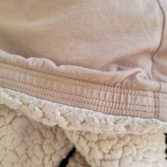 PrAna Polar Escape Sweatshirt Cropped Teddy Bear Cream Reversible Women Small - Picture 11 of 13